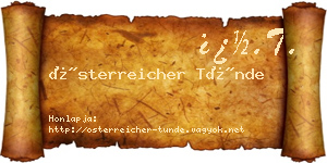 Österreicher Tünde névjegykártya