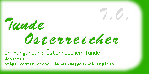 tunde osterreicher business card