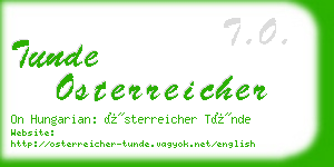 tunde osterreicher business card